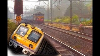 WCAM3 Locomotive vs Mumbai Local Train  11401 Nandigram Express  Mumbai local train [upl. by Sainana]