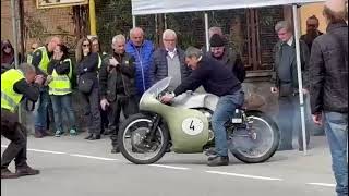 Moto Guzzi V8 at the start your Engines Festival Mandello March 2024 [upl. by Cirda461]