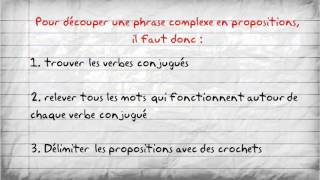 Découper une phrase complexe en propositions [upl. by Acissey451]