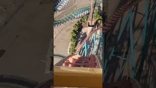 Goliath 255ft Drop 🎢 Front Seat  Six Flags Magic Mountain sixflags pov shorts [upl. by Leggett]