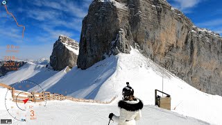 4K Skiing Stunning Leysin Black Route with Ski Bunny Top to Bottom Vaud Switzerland GoPro HERO9 [upl. by Nilcaj]