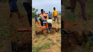 BEST POWER WEEDER ROTAVATOR WITH DITCHER youtubeshorts powertillerengine [upl. by Wilek]