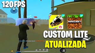 PARA TODOS CELULARES CUSTOM LITE FREE FIRE COM 1MB GRÁFICO DE MINECRAFT DA NOVA ATUALIZAÇÃO🫢 [upl. by Anitsim899]