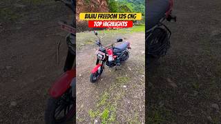 Bajaj Freedom 125 CNG  Top Highlights  BikeWale shorts [upl. by Annitsirhc]