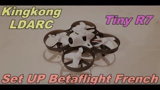 KingkongLDARC Tiny R7  Set UP Betaflight DsmX  Flip Over Crash  French [upl. by Kasper]