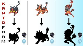 ALOLA Starters KANTO FORM  Litten Torracat Incineroar in KANTO [upl. by Salvay]