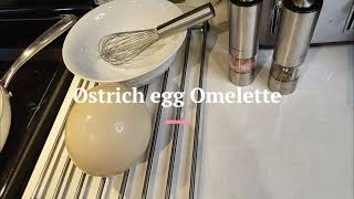 Ostrich egg Omelette [upl. by Zoila]