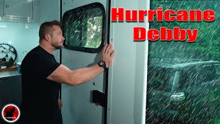 It Gets Crazy FAST  Hurricane Debby Dumps 4quot of Rain  OffGrid Cabin Camping in Heavy Rain amp Storms [upl. by Jordon]