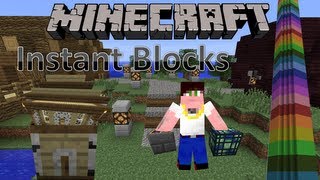 Minecraft Mody  Instant Blocks Magiczne bloki potrafią cuda [upl. by Georgiana]