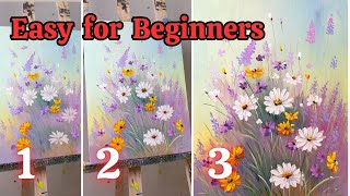 Satisfying Acrylic Painting  StepbyStep for Beginners [upl. by Weinshienk]