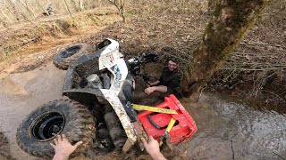 Mudding Trails Flipped ATVs Just Good Ole Boy Fun [upl. by Berri]