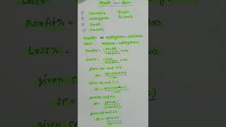 Profit loss formula maths [upl. by Uela390]