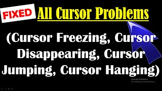 How to Fix Cursor Problem Windows 10  Cursor Freezes Cursor Hangs Cursor Disappears Cursor Jumps [upl. by Agnese]