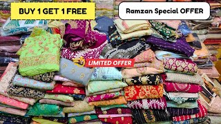 Buy 1 Get 1 FREE  Ramzan Special  OFFER Wholesale Fancy Pakistani dresses Hyderabad [upl. by Assilym]