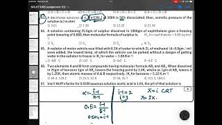 A decimolar solution of K4FeCN6 at 300K is 50 dissociated then osmotic pressure [upl. by Darej]