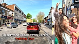 Brentwood Essex  Town Centre Walking Tour 4K 60fps  Essex  UK [upl. by Glavin]