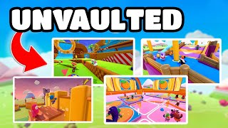 EVERY Fall Guys MAP that is being UNVAULTED amp VAULTED [upl. by Maisey453]