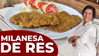 Como hacer MILANESA DE RES  Como empanizar una milanesa  3 formas de empanizar una milanesa [upl. by Haek]