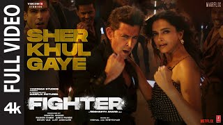 FIGHTER Sher Khul Gaye Full Video Hrithik Deepika VishalSheykhar Benny Shilpa Kumaar [upl. by Avie784]