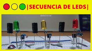 ✅ Como hacer Secuencia de LEDs fácil y sin Arduino  Con Transistores [upl. by Atiz]