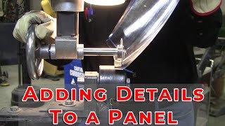 Metal Shaping for Beginners Adding details to a panel [upl. by Bartle]