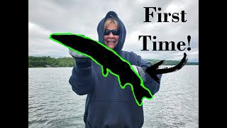 Her First Time Catching This Rare Fish Otisco Lake [upl. by Nnaasil]