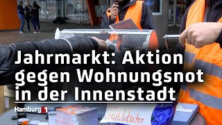 Aktion gegen Wohnungsnot in Hamburg [upl. by Gracye516]