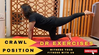 Simple Diastasis recti exercises in crawl position  abdominal separation exercises  mummy tummy [upl. by Otanod]