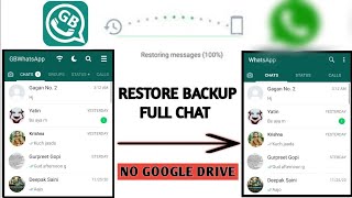 Backup gbwhatsapp To Normal whatsapp  Restore Chat History gbwhatsapp [upl. by Ikim]