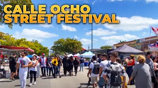 Walking Entire Calle Ocho Music Festival 2022 in Miami FL [upl. by Merline928]