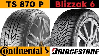 Continental WinterContact TS 870 P vs Bridgestone Blizzak 6 [upl. by Naej744]