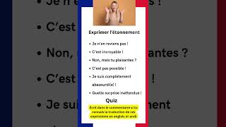 Exprimer lètonnement short français apprendrefrançais [upl. by Zahara]