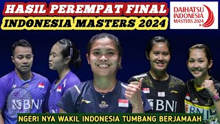 Hasil Semua Sektor Perempat Final Badminton Indonesia Masters 2024 Hari Ini [upl. by Thacher]