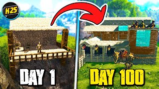 I Survived 100 Days in HARDCORE ARK The Island Heres what Happened 😬 [upl. by Howard24]