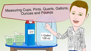 Measuring Up  Cups Pints Quarts Gallons Ounces and Pounds [upl. by Mariejeanne72]