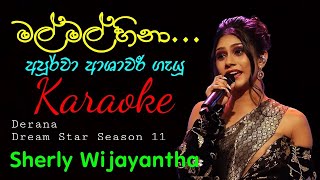 Mal Mal Hina  මල් මල් හිනා  Karaoke  Without Voice  Sherly Wijayantha [upl. by Kaylyn387]