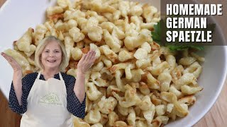 Homemade German Spaetzle Recipe [upl. by Annaesor]