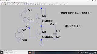 180 nm CMOS Inverter Characterization with LT SPICE [upl. by Natka639]