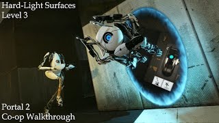 Portal 2 Coop Walkthrough HardLight Surfaces Level 3 [upl. by Goraud]