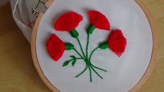 Hand Embroidery Tassel Stitch Flowers [upl. by Koal298]