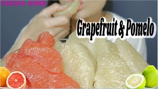 ASMR 咀嚼音 Pomelo amp Grapefruit ポメロとグレープフルーツ 柚子 포멜로과 자몽 먹방 EATING SOUND [upl. by Rodoeht]