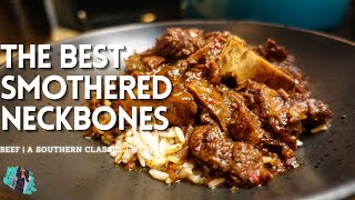 THE BEST SOUTHERN STYLE SMOTHERED NECK BONES  BEEF  EASY STEP BY STEP TUTORIAL [upl. by Graeme]