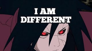 Madara Uchiha Epic Speech  I AM DIFFERENT [upl. by Nylra]