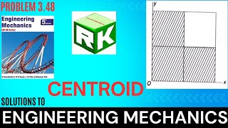 Engineering Mechanics Problem 348 Timoshenko Centroid U shape center of gravity CG cg [upl. by Arden155]