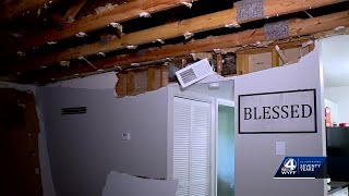 quotUninhabitablequot Ceiling collapses in upstate apartment tenants served eviction notice [upl. by Sej383]