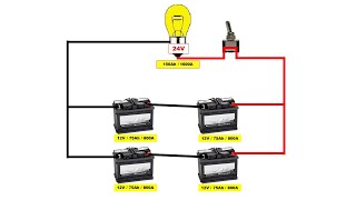 Szeregowo równoległe połączenie akumulatorów [upl. by Wendye]