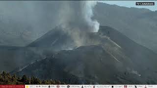 Day 29 Evening La Palma Volcano 2 hours of footage from October 17 2021 [upl. by Hnad]