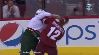 Michael Rupp vs Paul Bissonnette Feb 28 2013 [upl. by Arocahs]