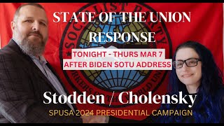 Socialist Party USA 2024 State of the Union Response Full Livestream [upl. by Boote85]