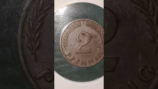 1958F Germany 2 Pfennig [upl. by Aitsirk946]